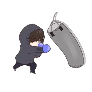 🥊 emoji (Menhera-kun) 2 by: @awesome_fun3 Telegram sticker 5 of 94
