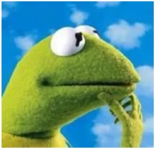 🤔 emoji Kermit Telegram sticker 8 of 55