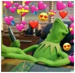 💕 emoji Kermit Telegram sticker 17 of 55