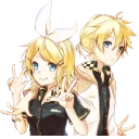 ✌ emoji Kagamine Rin/Len @Nekostickerss Telegram sticker 18 of 120