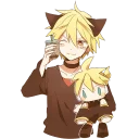 😼 emoji Kagamine Rin/Len @Nekostickerss Telegram sticker 23 of 120