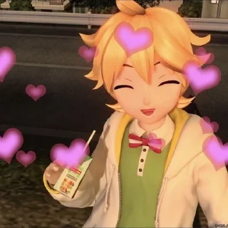 ⭐ emoji ~ Kagamine Len ~ Telegram sticker 6 of 47