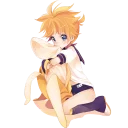 😢 emoji Kagamine Rin/Len @Nekostickerss Telegram sticker 9 of 120