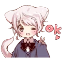 Sticker from Cute cat ear boy @Nekostickerss