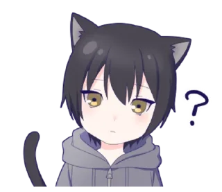 🤔 emoji Neko Telegram sticker 24 of 34