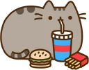 🍔 emoji Pusheen Telegram sticker 3 of 62