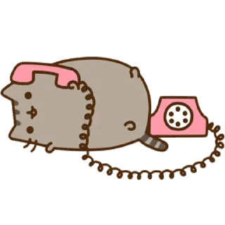 ☎ emoji Pusheen Telegram sticker 6 of 60