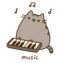 🎵 emoji Pusheen Telegram sticker 13 of 34