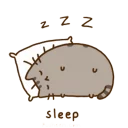 😴 emoji Pusheen Telegram sticker 10 of 34