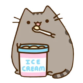 🍨 emoji Pusheen Telegram sticker 5 of 60