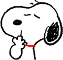 😌 emoji Snoopy Telegram sticker 17 of 49