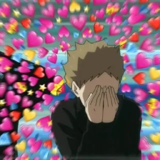 🥰 emoji anime. Telegram sticker 11 of 39