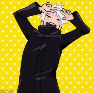 🤍 emoji 🤍Gojo JJK 0 (@TodorokiShouto) Telegram sticker 9 of 75