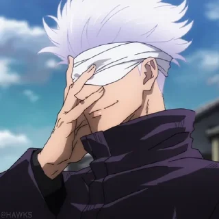 🤍 emoji 🤍Gojo JJK 0 (@TodorokiShouto) Telegram sticker 14 of 75