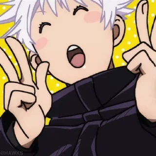 🤍 emoji 🤍Gojo JJK 0 (@TodorokiShouto) Telegram sticker 8 of 75