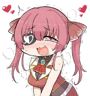 ❤ emoji ⌜ Marine 💛❤ ⌟ ᨒ @KurumiFan ⛩️ Telegram sticker 15 of 120