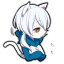 😔 emoji Shiro neko "blu" Telegram sticker 9 of 39