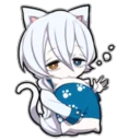 🌙 emoji Shiro neko "blu" Telegram sticker 3 of 39