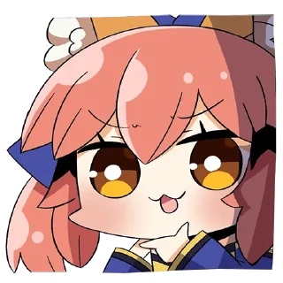 🤔 emoji Tamamo no Mae - by mikumikumiku Telegram sticker 21 of 42