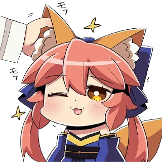 😽 emoji Tamamo no Mae - by mikumikumiku Telegram sticker 17 of 42