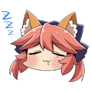 😴 emoji Tamamo no Mae - by mikumikumiku Telegram sticker 5 of 42
