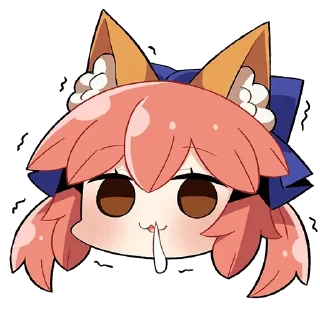 🤤 emoji Tamamo no Mae - by mikumikumiku Telegram sticker 19 of 42