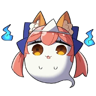 👻 emoji Tamamo no Mae - by mikumikumiku Telegram sticker 16 of 42