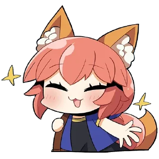 😻 emoji Tamamo no Mae - by mikumikumiku Telegram sticker 18 of 42