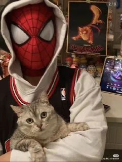 Sticker from spiderman