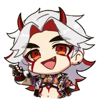 ⛩ emoji Chibi Arataki Itto By (@Miyukotto) Telegram sticker 15 of 25