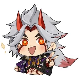 ⛩ emoji Chibi Arataki Itto By (@Miyukotto) Telegram sticker 13 of 25