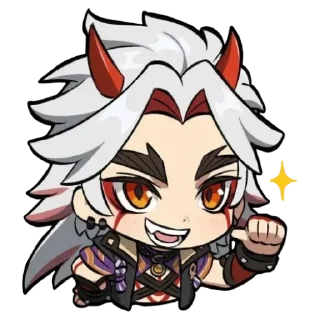 ⛩ emoji Chibi Arataki Itto By (@Miyukotto) Telegram sticker 20 of 25