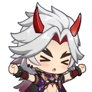 Sticker from Chibi Arataki Itto By (@Miyukotto)