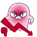👎 emoji Зелёная птичка @Stickersnew Telegram sticker 11 of 23