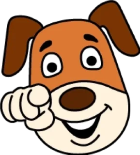 👇 emoji Собака @modnyashki_vip Telegram sticker 23 of 25