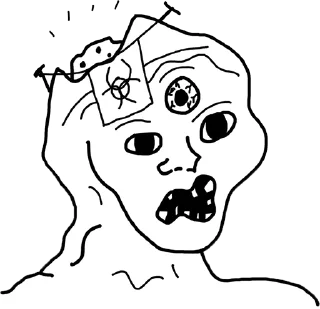 ☣️ emoji Brainlet again Telegram sticker 17 of 110