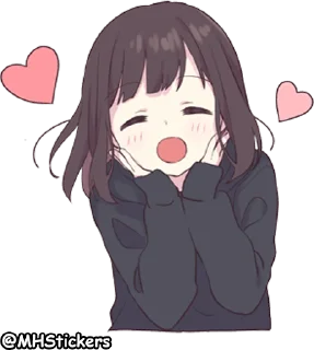 😍 emoji @MHStickers Kurumi Chan 3 Telegram sticker 8 of 41