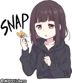 😐 emoji @MHStickers Kurumi Chan 3 Telegram sticker 10 of 41