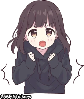 ✊ emoji @MHStickers Kurumi Chan 3 Telegram sticker 6 of 41