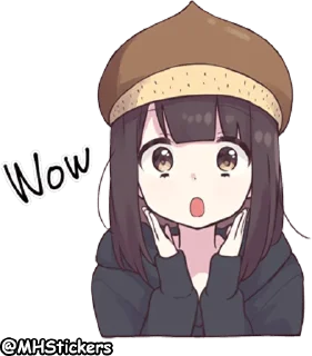 😯 emoji @MHStickers Kurumi Chan 6 Telegram sticker 6 of 41