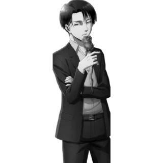 🚀 emoji Levi Ackerman Telegram sticker 23 of 40