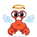 😇 emoji Grab this Crab @CenterOfSticker Telegram sticker 13 of 27