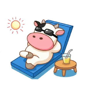 😎 emoji Momo Cow vol Telegram sticker 22 of 41