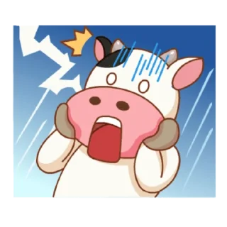 😨 emoji Momo Cow vol Telegram sticker 7 of 41