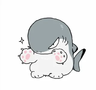 🦈 emoji ➱𝕾𝖍𝖆𝖗𝖐 𝕮𝖆𝖙 𓇣 @chgreen ᭕ Telegram sticker 12 of 78