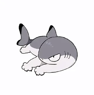 🦈 emoji ➱𝕾𝖍𝖆𝖗𝖐 𝕮𝖆𝖙 𓇣 @chgreen ᭕ Telegram sticker 6 of 78