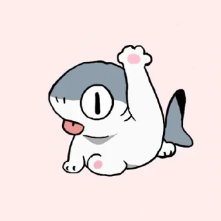 🦈 emoji ➱𝕾𝖍𝖆𝖗𝖐 𝕮𝖆𝖙 𓇣 @chgreen ᭕ Telegram sticker 24 of 78