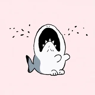 🦈 emoji ➱𝕾𝖍𝖆𝖗𝖐 𝕮𝖆𝖙 𓇣 @chgreen ᭕ Telegram sticker 20 of 78