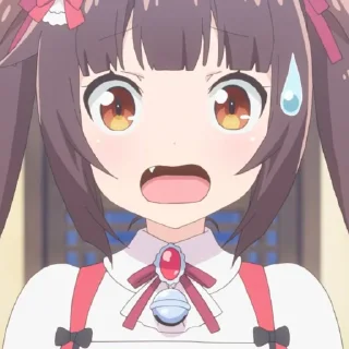 😰 emoji chocola @stickerspackanime Telegram sticker 12 of 117