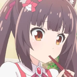 😔 emoji chocola @stickerspackanime Telegram sticker 14 of 117